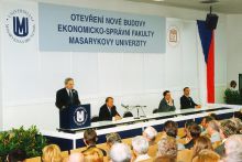 Slavnostní otevření novostavby Ekonomicko-správní budovy Masarykovy univerzity