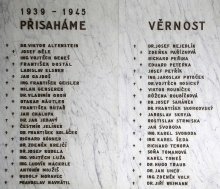 pamětní deska: oběti Sokola Brno I ve světových válkách
