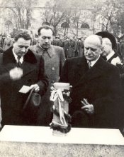 Položení základního kamene k pomníku T. G. Masaryka