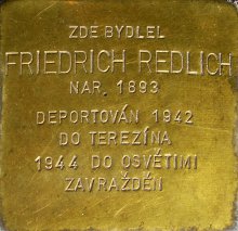 jiná realizace: uctění památky oběti okupace - F. Redlich