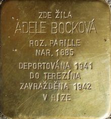 jiná realizace: uctění památky oběti okupace - A. Bocková
