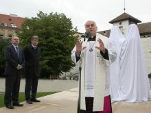 Slavnostní odhalení sousoší sv. Cyrila a Metoděje v Brně na Petrově