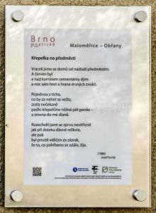 pamětní tabulka: Brno poetické - J. Suchý