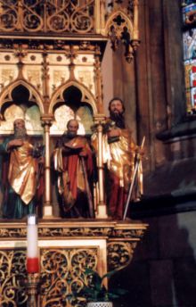 Doplnění hlavního oltáře v katedrále sv. Petra a Pavla