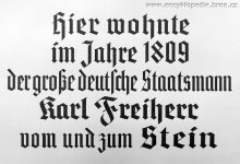 pamětní deska: Karl von Stein