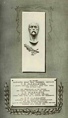 pamětní deska: T. G. Masaryk