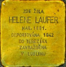 jiná realizace: uctění památky oběti okupace - H. Laufer