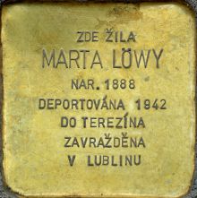 jiná realizace: uctění památky oběti okupace - M. Löwy