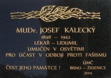 pamětní deska: J. Kalecký