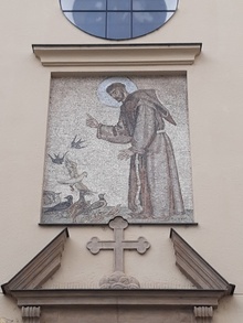 dekorační stěna: sv. František z Assisi
