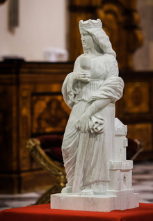 sochařská realizace: socha sv. Barbory