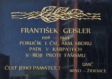 pamětní deska: Fr. Geisler