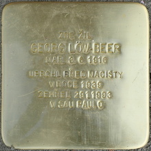 Kámen zmizelého: uctění památky – G. Löw-Beer