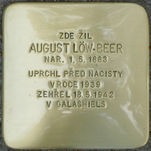 Kámen zmizelého: uctění památky – A. Löw-Beer