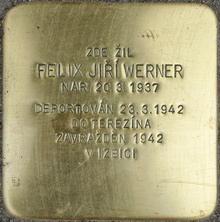 Kámen zmizelého: uctění památky oběti holocaustu - F. J. Werner