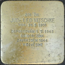Kámen zmizelého: uctění památky oběti holocaustu - L. Nitschke