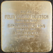 Kámen zmizelého: uctění památky oběti holocaustu - F. L. Deutsch