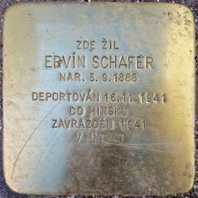 Kámen zmizelého: uctění památky oběti holocaustu - E. Schafer