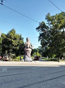 Nafukovací Venuše na Moravském náměstí
