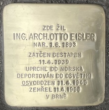 Kámen zmizelého: uctění památky oběti holocaustu - O. Eisler