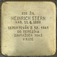 Kámen zmizelého: uctění památky oběti holocaustu - H. Stern